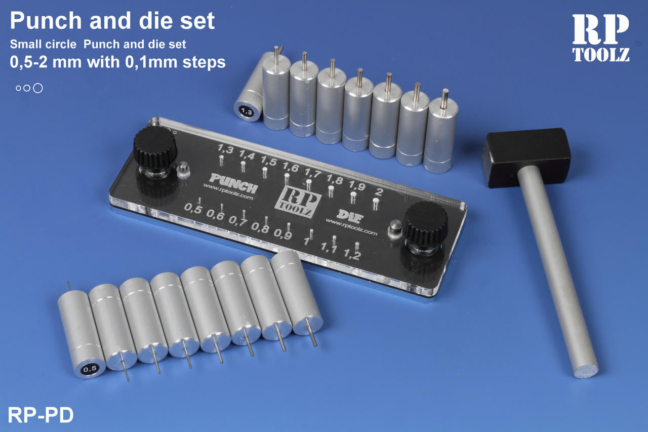 RP Toolz Punch & Die Set .5-2.0mm RP-PD